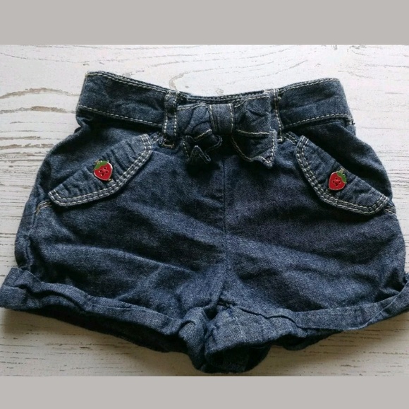 Gymboree Other - Gymboree Baby Girl Shorts Strawberry Jean Jegging